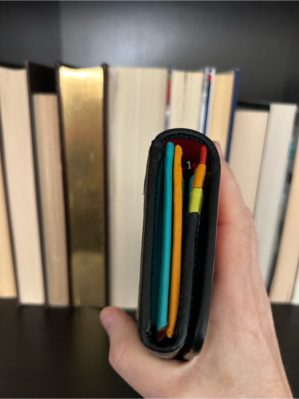 VISCONTI - Kos Purs- Cash and Coin - Trifold Wallet - Multicolored Leather - Picture 6 of 15